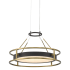 Minka Lavery Levitation 19" Wide LED Linear Pendant Soft Brass / Sand Coal
